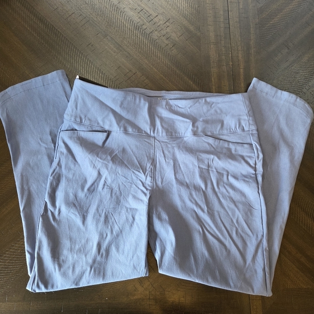 Walter Hagen Women's XL P11 Sculpt Pull-On Pants Mid Blue Golf Tennis Sports New - Picture 2 of 16